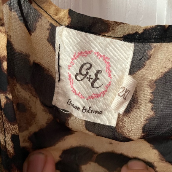 Leopard Print Plus Size Duster - Picture 3 of 3